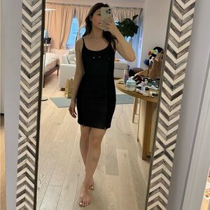 Veda paneled leather mini dress XS